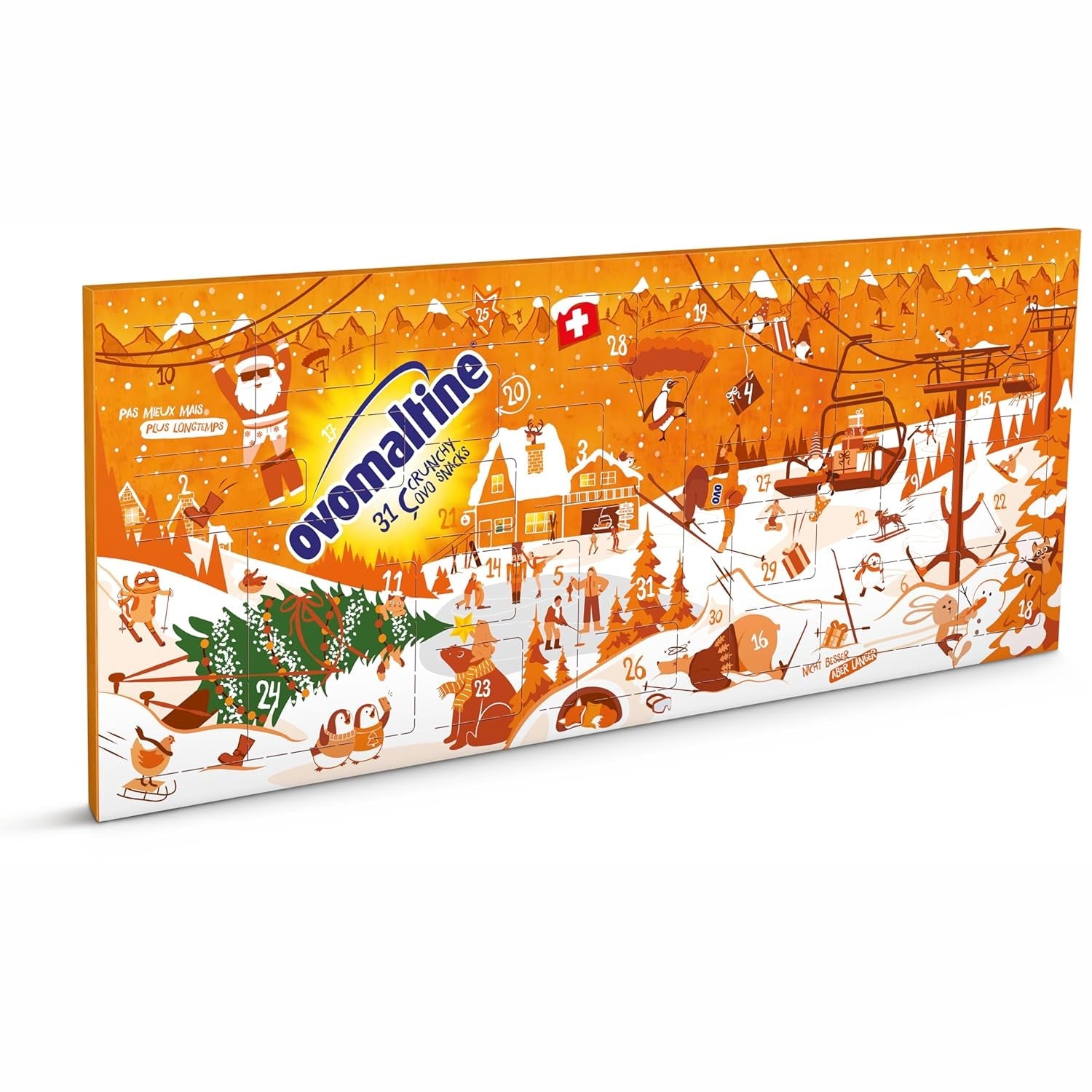 Ovomaltine OVO BREAK Napolitană și Baton de Ciocolată - o gustare crocantă cu gustul inconfundabil al popularei noastre Creme Crocante, natural fără ulei de palmier (4 x 39g)