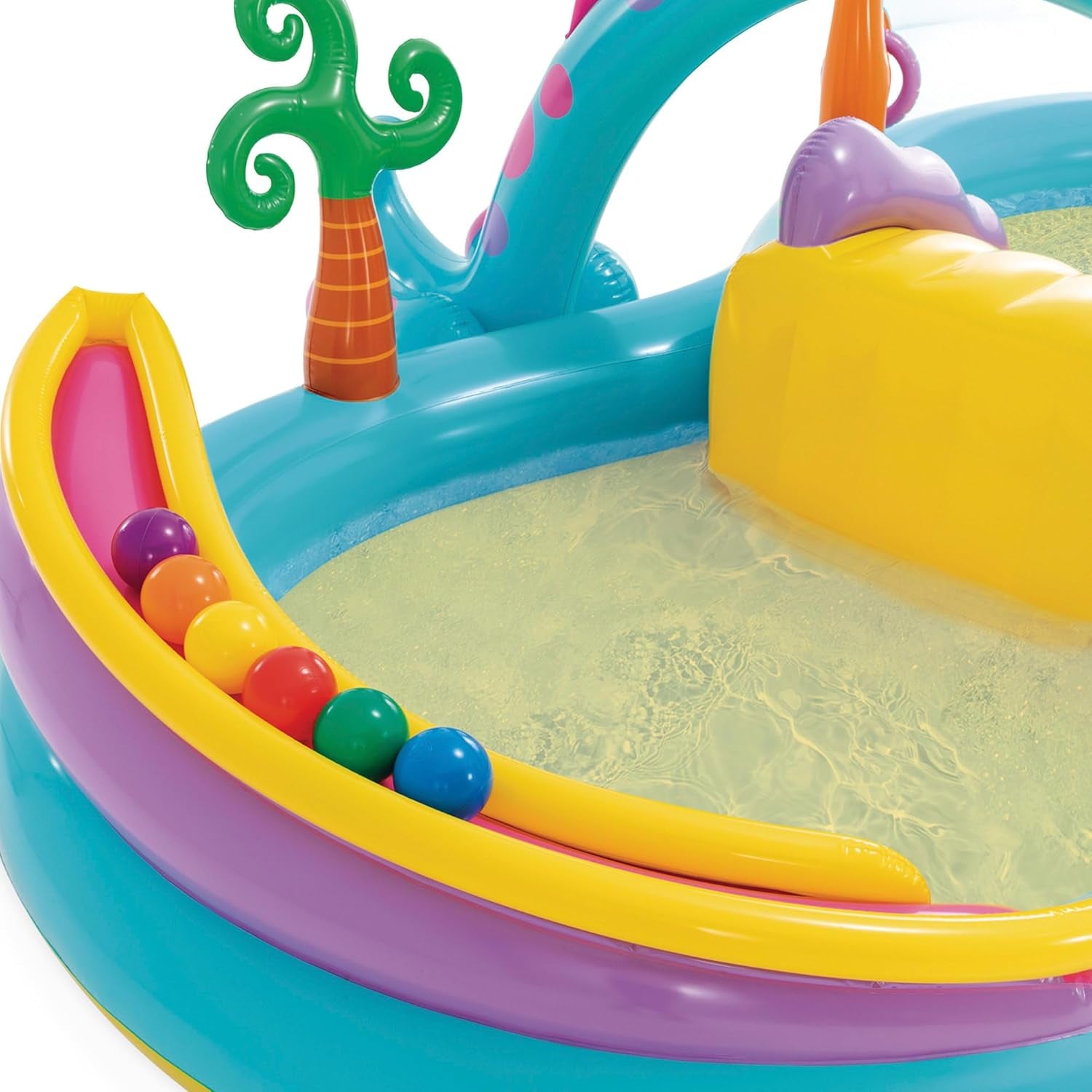 Intex 57135NP - Dinoland felfújható játékközpont, vinil, többszínű, 302x229x112 cm