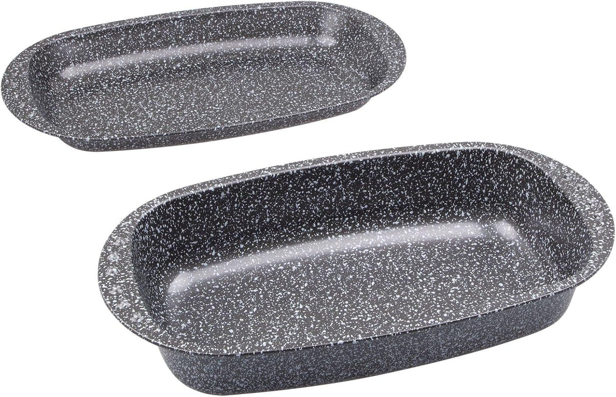 C|H|G Brotback- Und Bratenform Mit Deckel "Granito", Skandia Xtreme Plus: 4-Fach Antihaftbeschichtung in Granitoptik, 37 X 20 X 7 cm, Made in Germany Formák és tálcák sütéshez Naty Shop