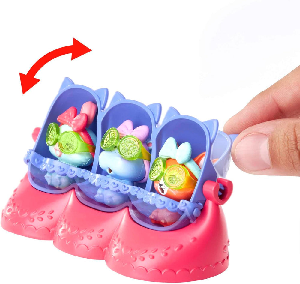 Enchantimals Puppen, Baby Best Friends-Spielsets, kleine Puppe, Freundin-Figur, 3 Tierbabys und Zubehör, Überraschung beim Auspacken, Geschenke für Kinder - HNW97