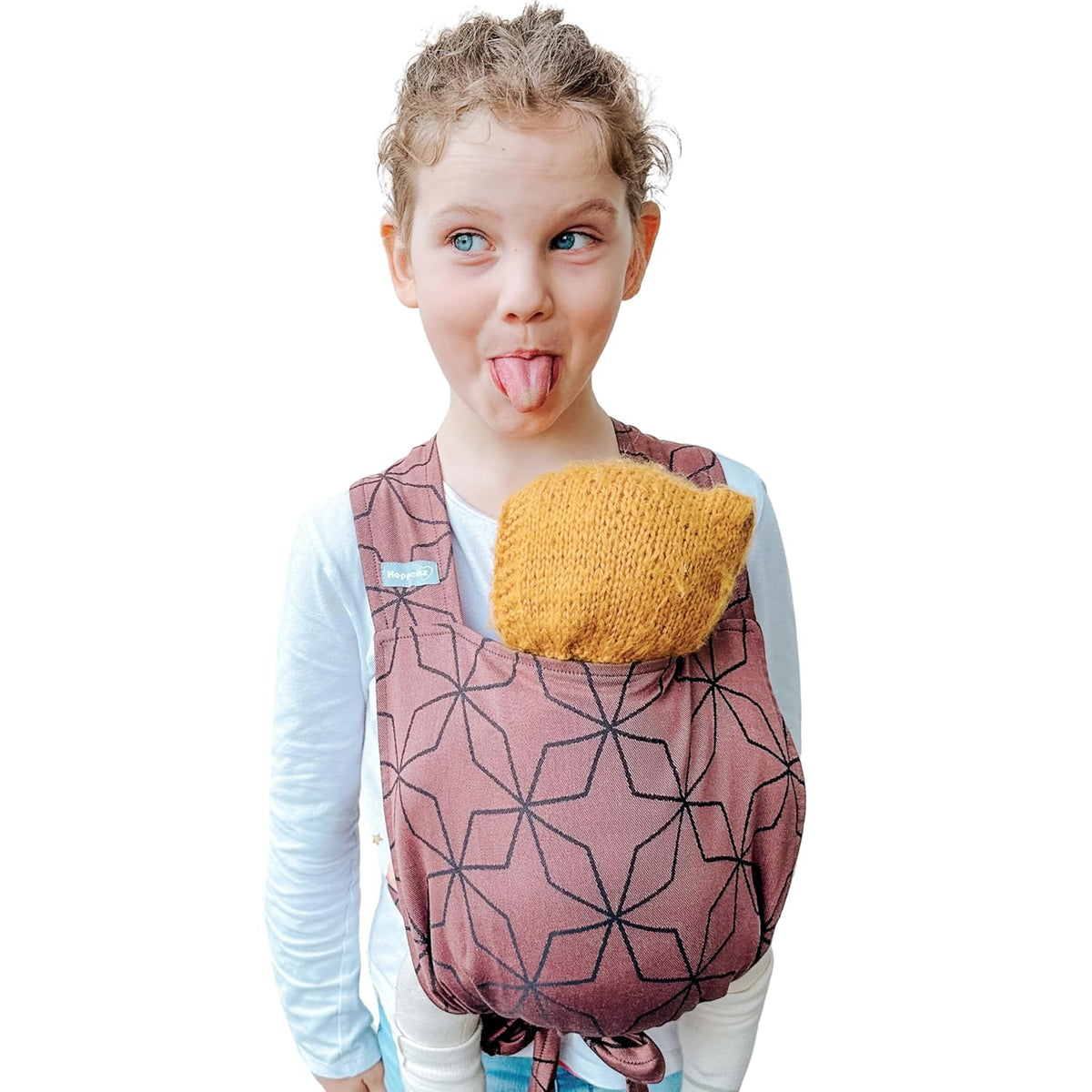 Suport pentru păpuși Hoppediz, jucărie pentru copii pentru păpuși și animale de pluș, Design Malmö roz deschis