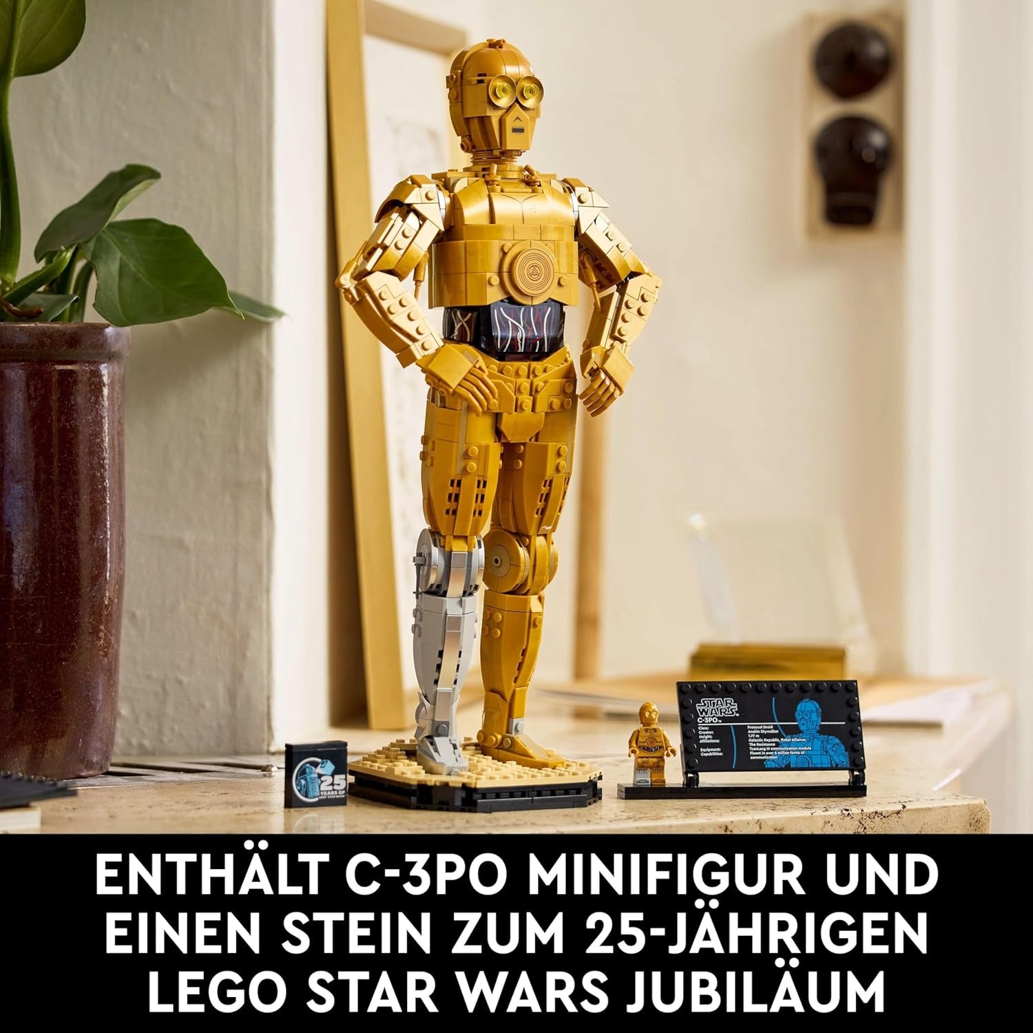 LEGO Star Wars C-3PO B, megépíthető droid, gyűjthető, építhető és bemutatható modell, nosztalgikus ajándékötlet felnőtteknek és rajongóknak, gyűjtői darab, fantasy játékkészlet 75398 építőkészlet Besuche den LEGO-Store