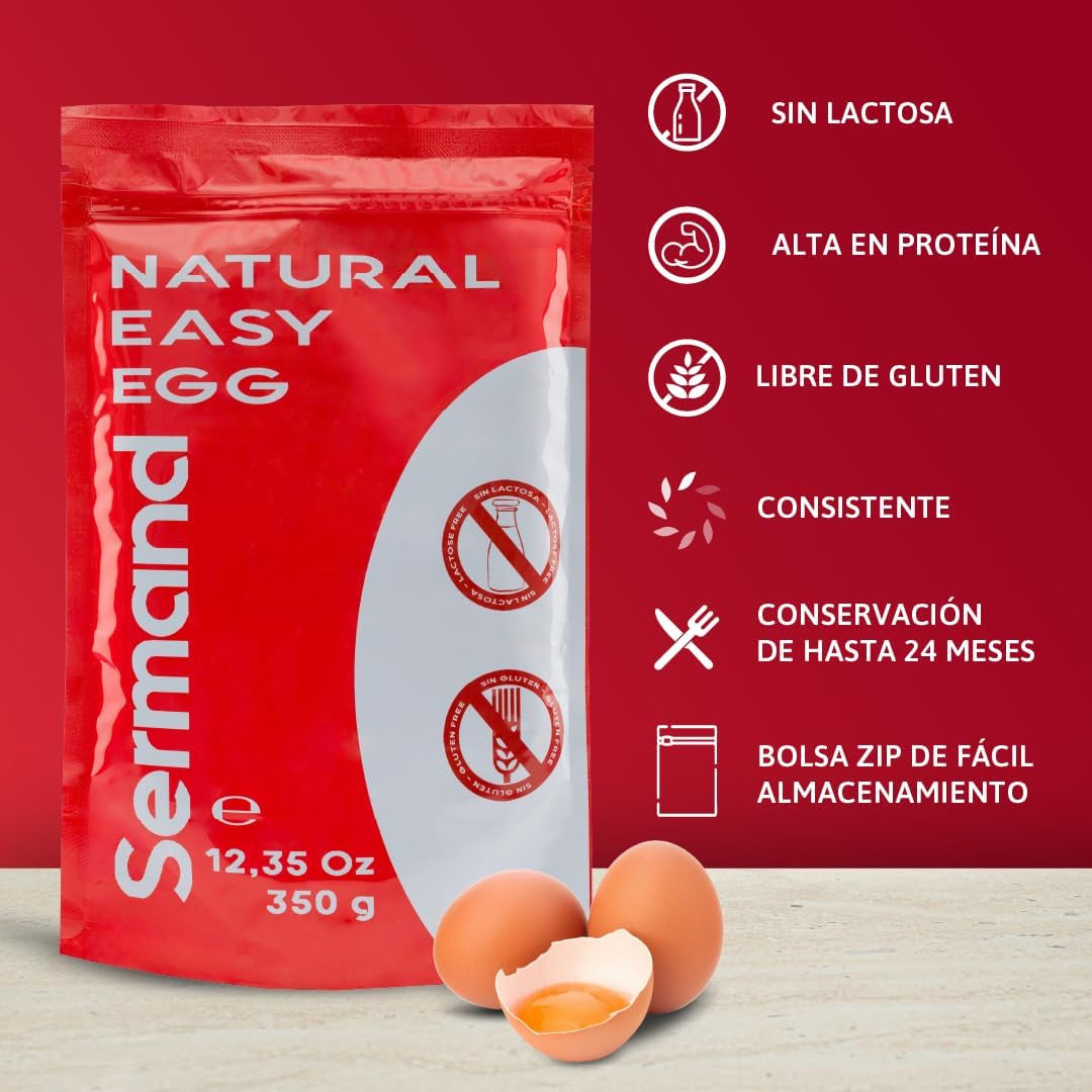 Eiklarpulver (350g) | Getrocknetes Eiklar Pulver | Eialbumin für Backen & Kochen | Ohne Zusatztoffe | Laktózmentes Zip-Bag csomagolás