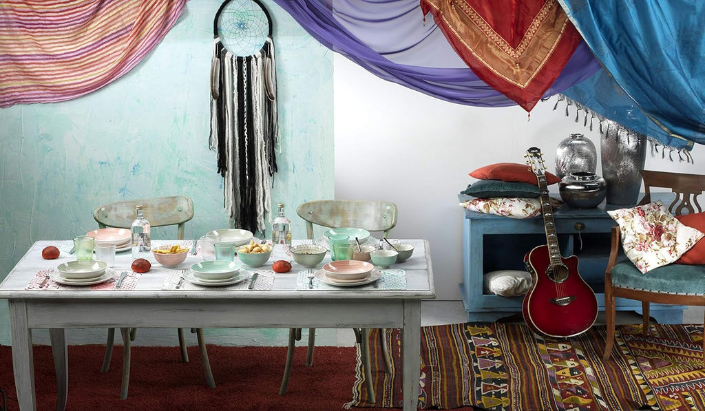 Gipsy Soft, Tellerservice Für 6 Personen, 18-Teilig, Porzellan, Mehrfarbig Seturi vesela masa Naty Shop