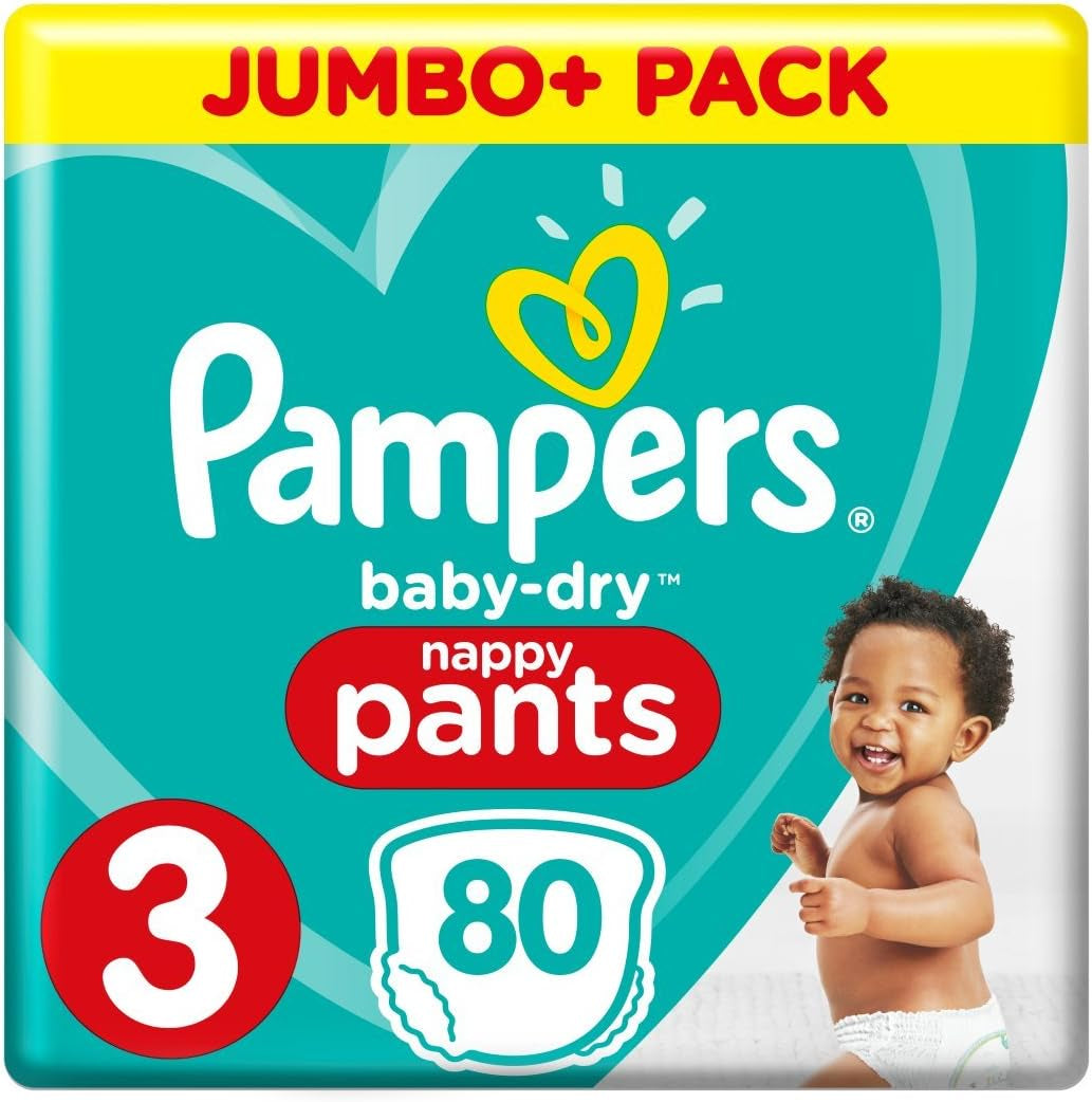 Pampers Baby-Dry pelenkák, 8-as méret, 43-as pelenkák, 19 kg-tól, Jumbo+ csomag