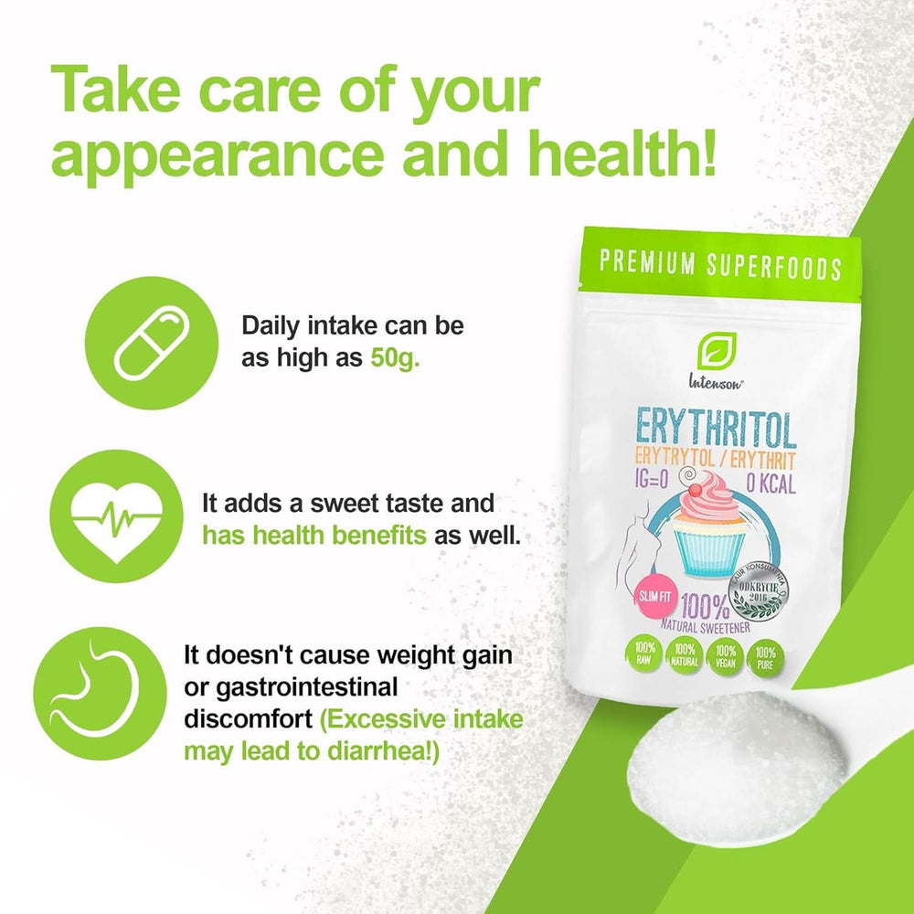 Eritrit - Természetes cukor alternatíva, 2 Kg Sweeteners Naty Shop