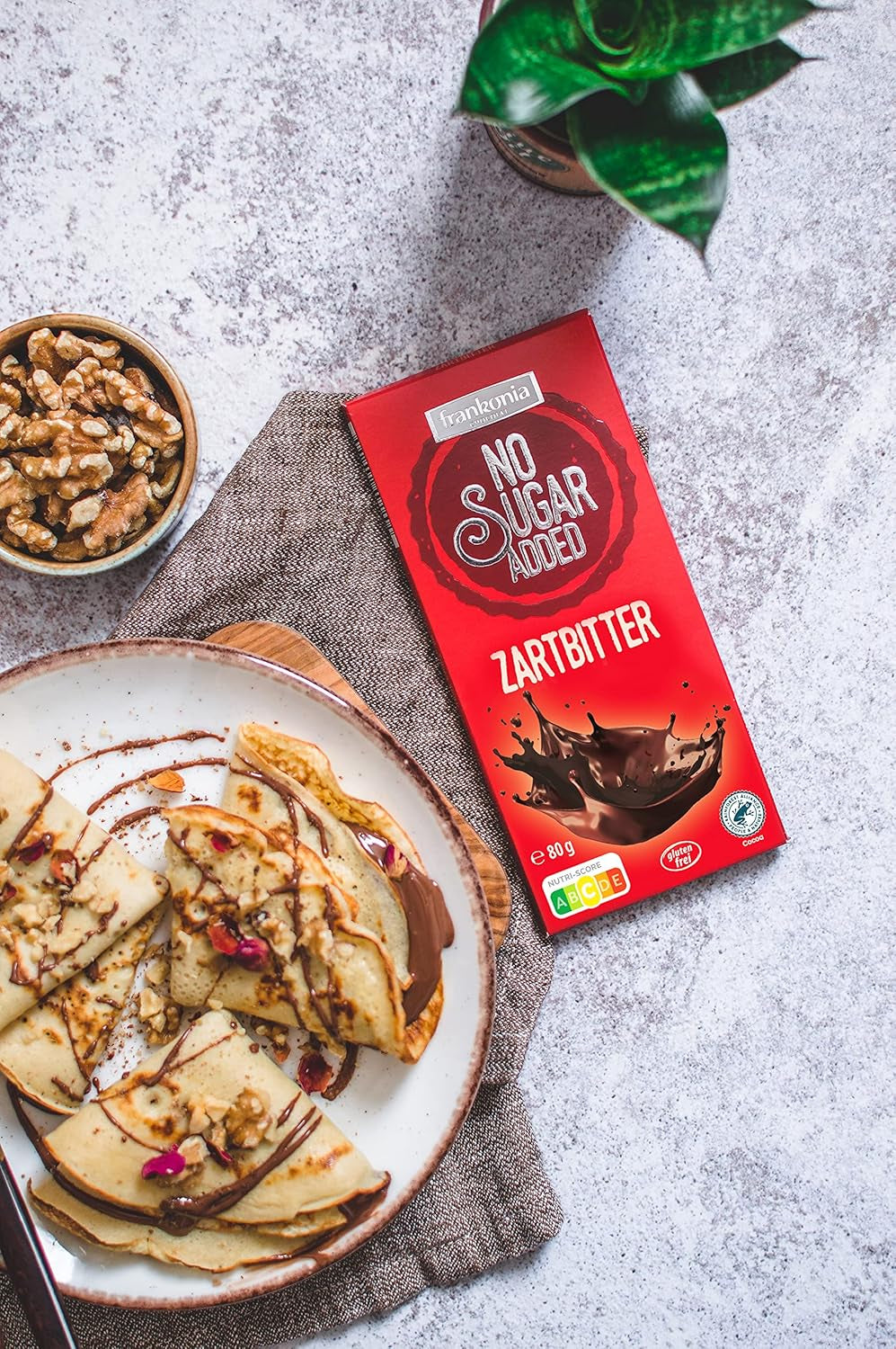 Frankonia étcsokoládé hozzáadott cukor nélkül, 80 g