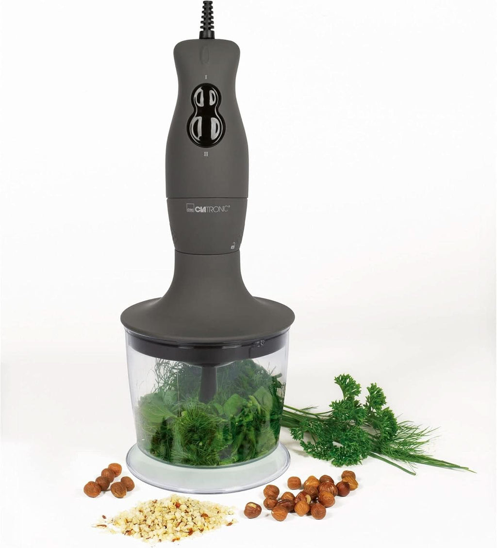 Clatronic® Stabmixer Set | Mixer, Pürierstab, Zerkleinerer Aus Edelstahl | 400 Watt | 2 Geschwindigkeitsstufen | Allesschneider | Mixbehälter | Schneebesen | Multizerkleinerer | SMS 3777 Bucatarie Naty Shop