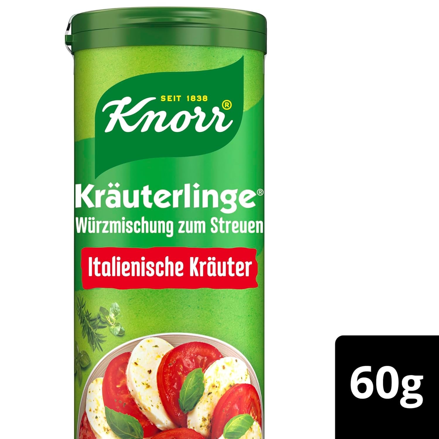 Knorr Kräuterlinge Italienische Kräuter Würzmischung zum Streuen für Pasta, Gemüse oder einen Salat 60 g