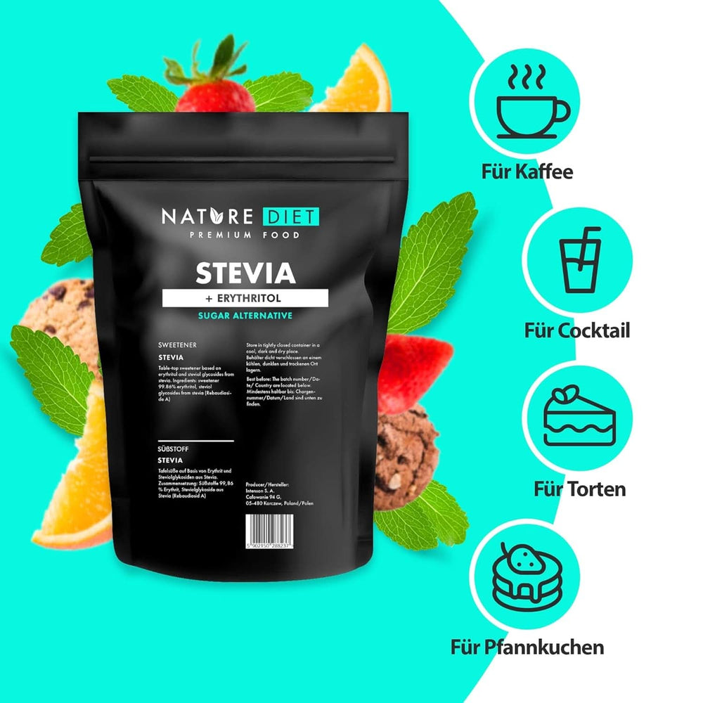 Természet diéta - Stevia édesítőszer, 1 kg édesítőszer Naty Shop