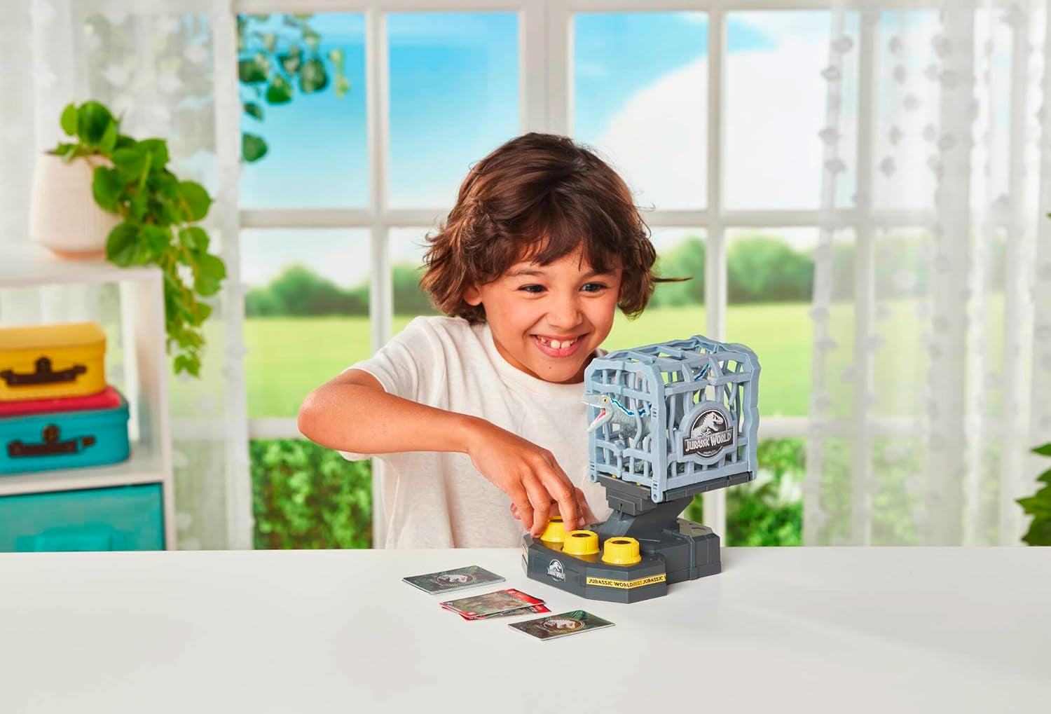 EPOCH Games, Jurassic World - Cage Breaker, 7523, Dinosaurier Spielzeug, Brettspiel für Kinder ab 4 Jahren