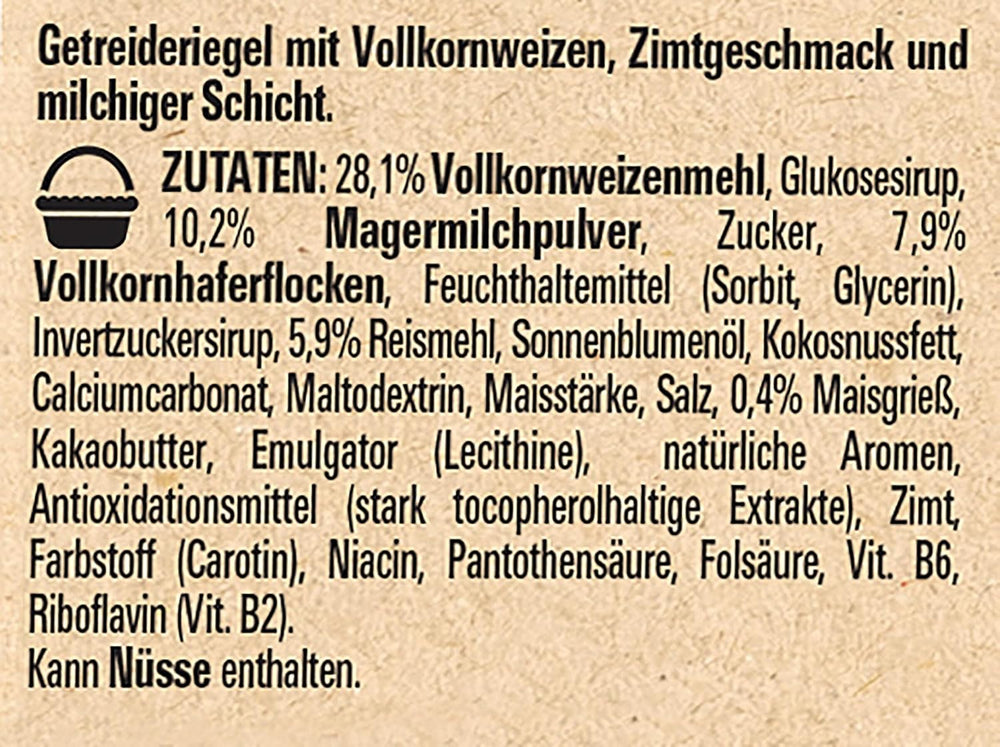 NESTLÉ CINI MINIS fahéjszeletek, teljes kiőrlésű kalcium ropogós snack, 8 csomag (egyenként 4 x 25 g)