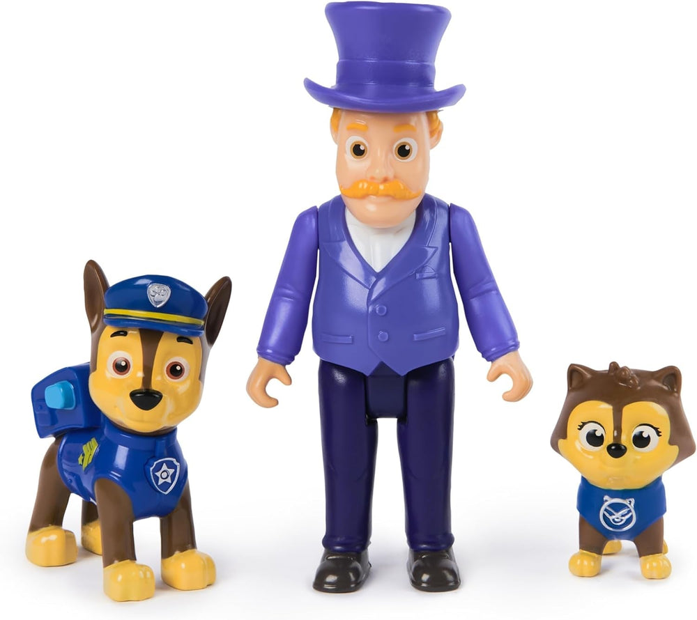 PAW PATROL Hero Pups - Set de figurine de acțiune cu 1 figurină de câine Chase, 1 figurină de pisică chaos și 1 figurină de primar know-it-all, jucărie potrivită pentru copii cu vârsta de peste 3 ani Action figures Naty Shop