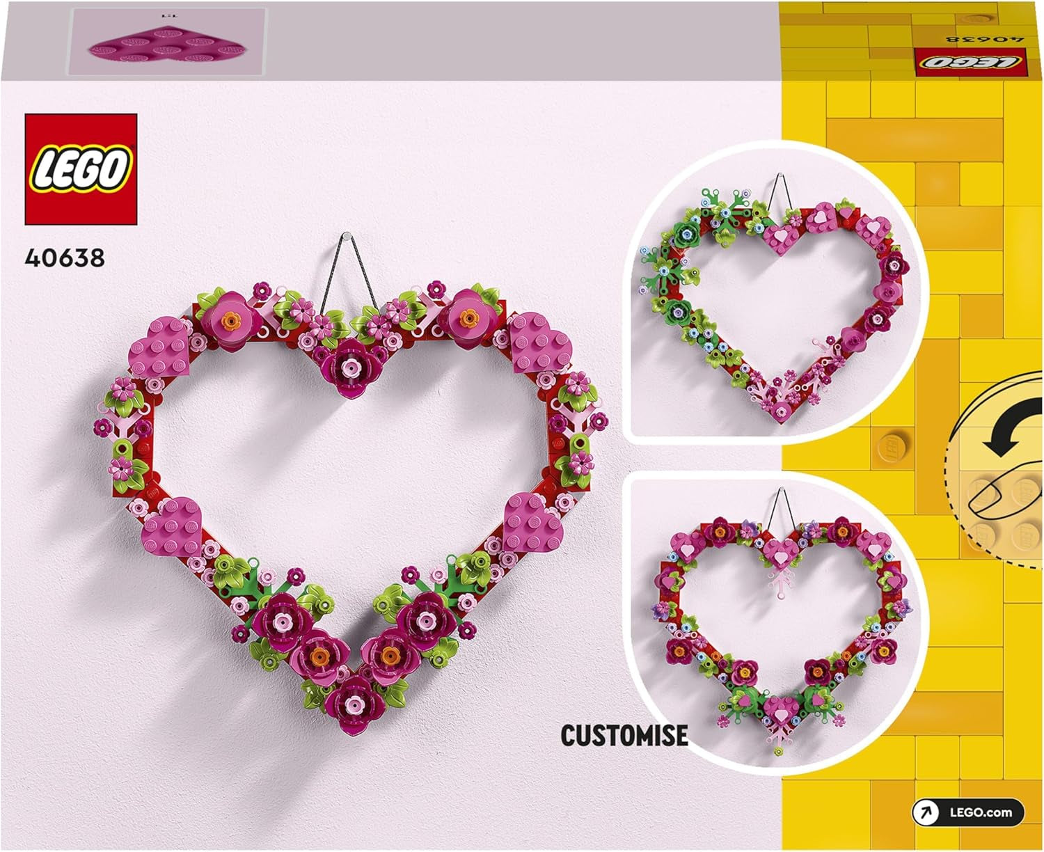 Set de decorațiuni cu inimă LEGO, jucărie de construit pentru copii, fete și băieți de la 9 ani, decorațiuni pentru camera copiilor sau accesorii de perete, idee de cadou pentru Ziua Îndrăgostiților, Ziua Mamei sau ziua de naștere 40638 Seturi de constructie Besuche den LEGO-Store