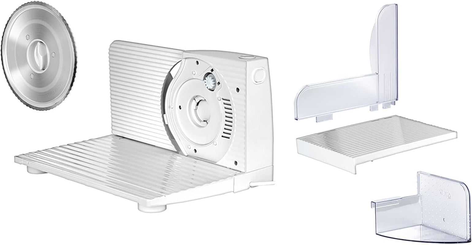 MPM MKR-05 Univerzális elektromos szeletelő, állítható vágási vastagság 15 mm-ig, 150 W aprítók és szeletelők Naty Shop