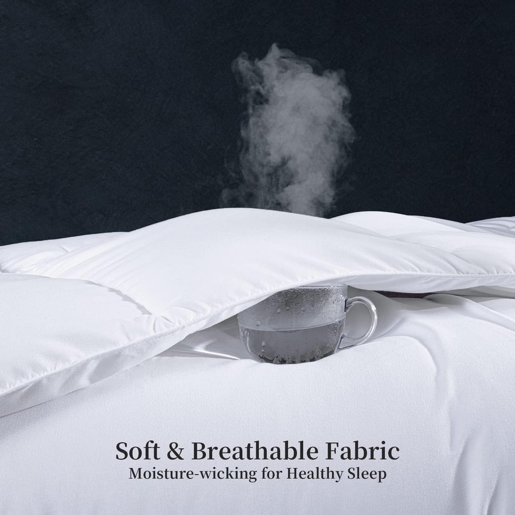 Kingsley Trend Alternative White Down Quilt For All Seasons, All Season, King Size Duvet (2.6 M X 2.3 M), moale, lavabil la mașină Plapumi si pilote Naty Shop