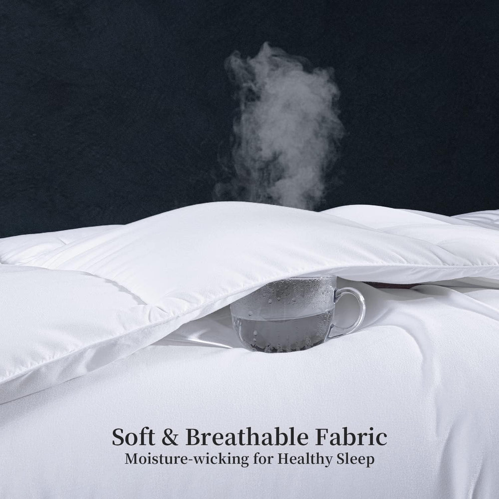 Kingsley Trend Alternative White Down Quilt For All Seasons, All Season, King Size Duvet (2.6 M X 2.3 M), moale, lavabil la mașină Plapumi si pilote Naty Shop