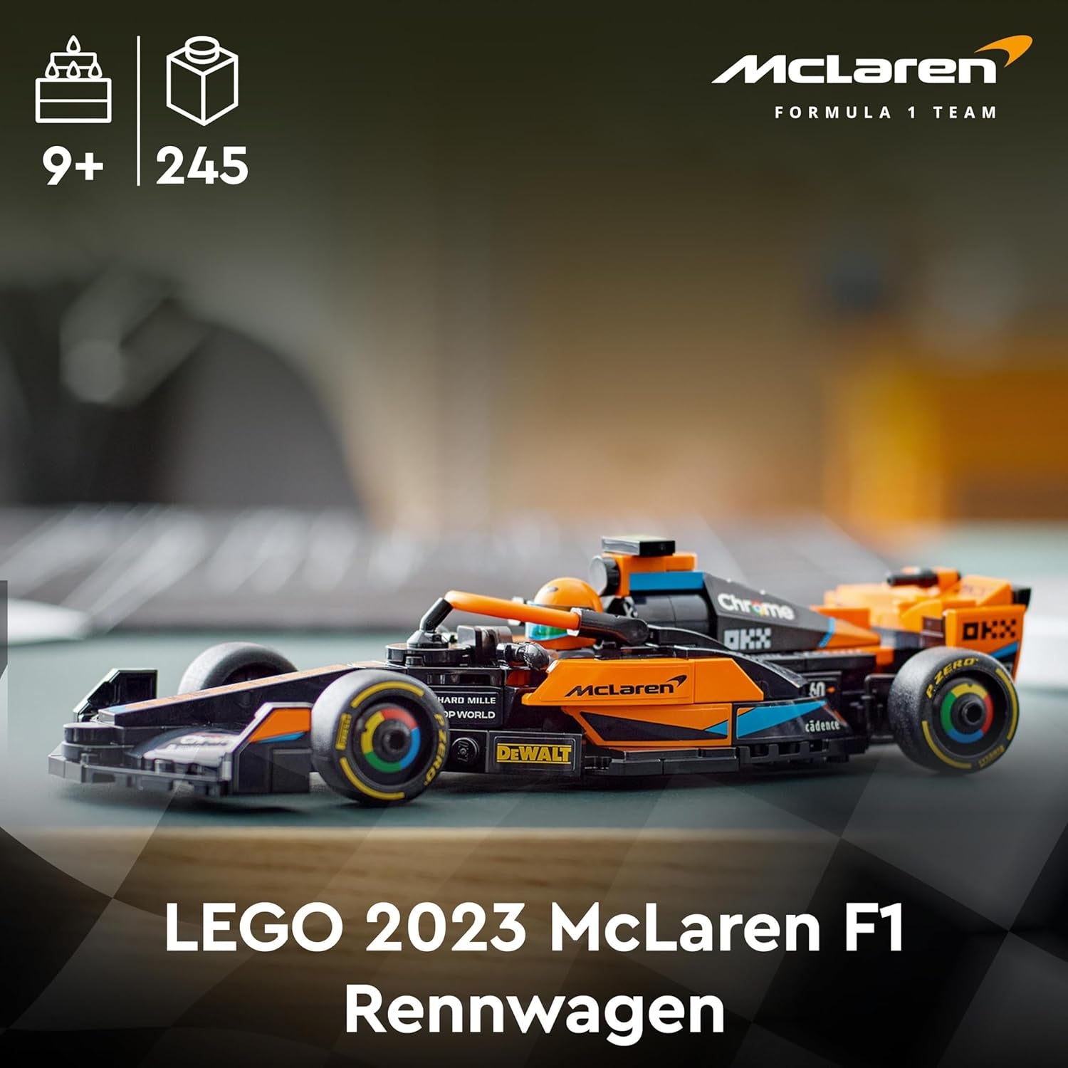 LEGO Speed Champions Mclaren Forma 1 versenyautó 2023, játék 9 évesnél idősebb fiúknak és lányoknak, akik szeretnek önállóan játszani, megépíthető járműmodell, gyerekszoba dekoráció 76919 építőkészletek Besuche den LEGO-Store