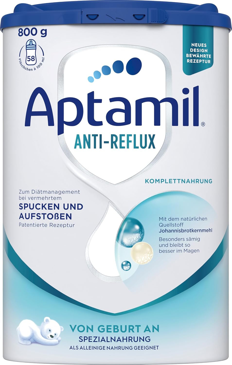 Aptamil Anti-Reflux – Születéstől fogva teljes értékű tápszer Étrendkezelés Hányás és regurgitáció bébiétel tejpor 1 x 800g