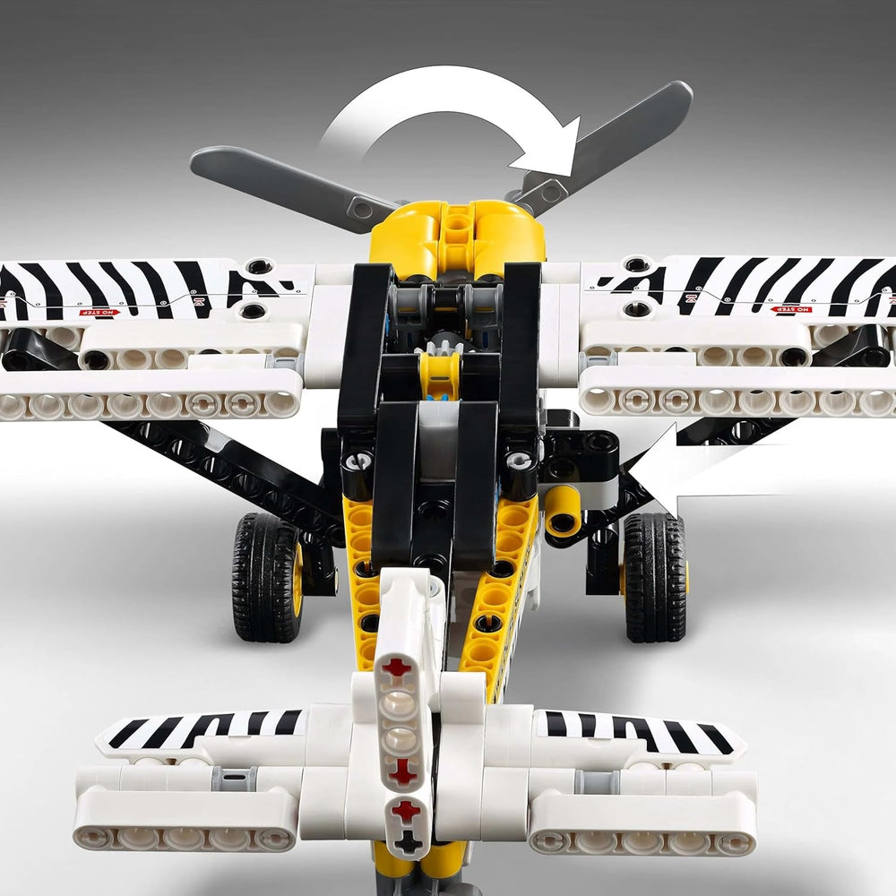 LEGO Technic propeller repülőgép építőjáték gyerekeknek Ajándék fiúknak és lányoknak 8 éves 4 hengeres dugattyús motorral forgó propeller repülőgép modell 42198 építőkészletek Besuche den LEGO-Store