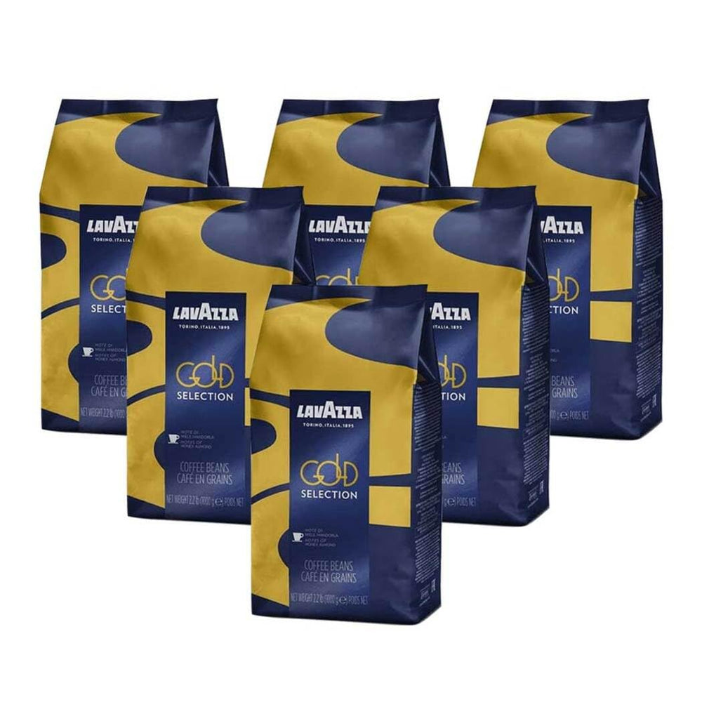 Cafea Lavazza Espresso Gold Selection, boabe întregi, cafea măcinată, pachet de 6, 6 x 1000g