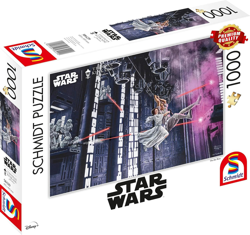 Schmidt Spiele 58429 Thomas Kinkade, Star Wars, pe fugă, puzzle jigsaw 1000 piese Puzzle Naty Shop