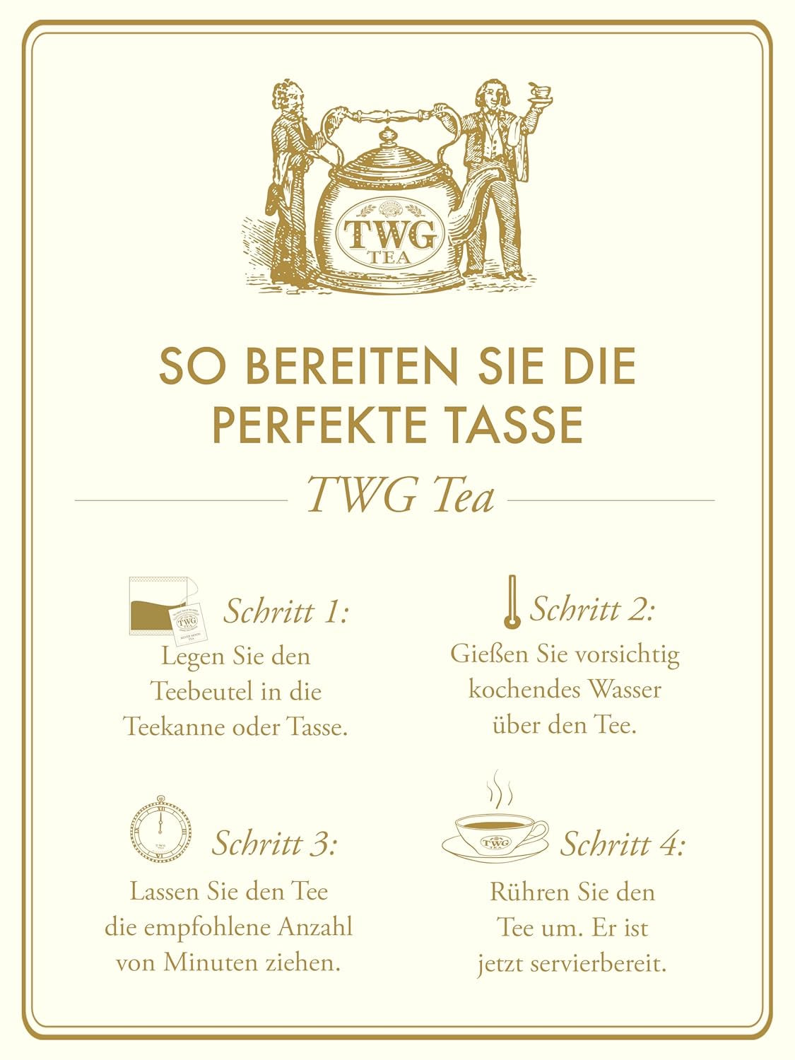 TWG Tea | 1837 Green Tea, amestec de ceai verde în 15 pliculețe de ceai cusute manual din bumbac într-o cutie cadou, 37,5 g