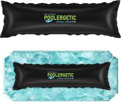 Pernă de piscină supraterană, pernă mare de iarnă pentru închidere pe timp de iarnă, grosime de 0,4 mm, prelată robustă pentru piscină, pernă de aer cu șnururi, neagră, 2 bucăți