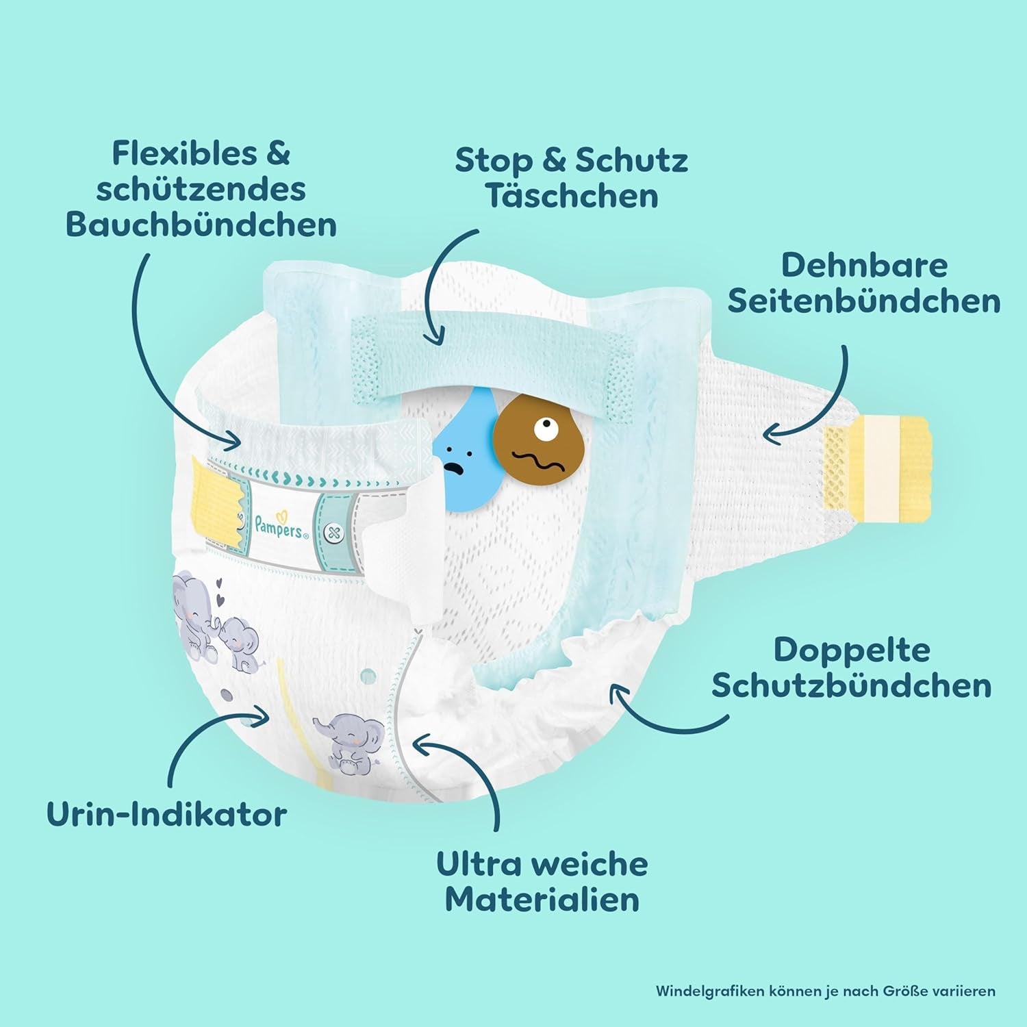 Pampers Premium Protection Size 5, 152 pelenka, 11kg-16kg, az első számú bőr és szivárgás elleni védelem