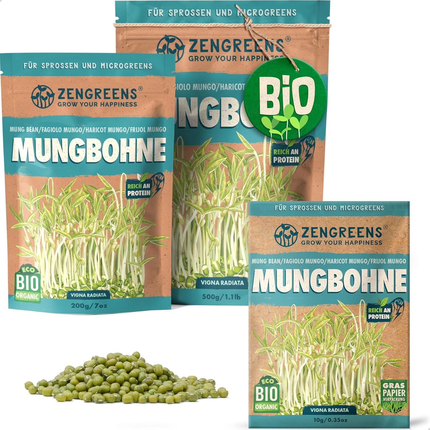 Bio Sonnenblumen Samen - Wähle Zwischen 10G, 200G Und 500G - Sonnenblume Mit Keimrate Von Über 97% - Keimsprossen - Sonnenblumensamen Zum Sprossen Ziehen - Wiederverschließbare Verpackung