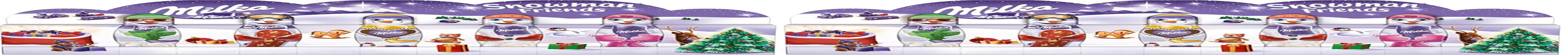 Milka Snowman Friends Alpine Milk - Mini hóemberek finom alpesi tejcsokoládéból - 5 x 15g