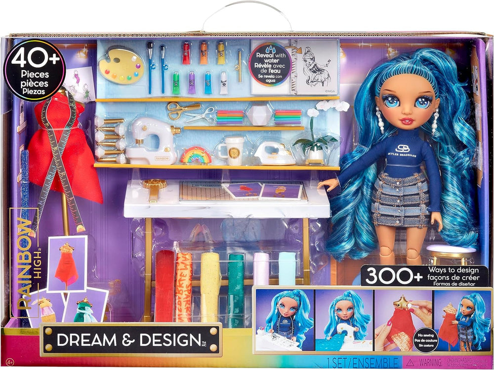 Rainbow High 571049 Fashion Studio - Exklusive Puppe mit Kleidung, Accessoires & 2 Funkelnden Perücken - Schaffen Sie 300+ Looks!