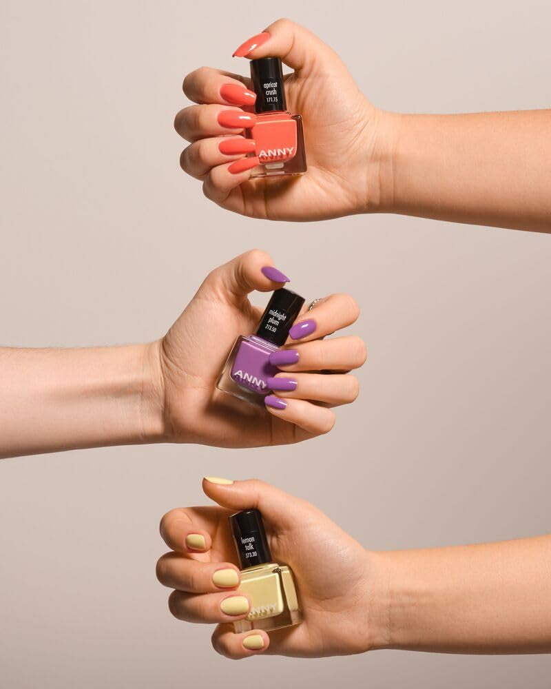 ANNY körömlakk - Kiváló minőségű tartós, forgácsálló és gyorsan száradó színes körömlakk, szín: Lemon Talk - 15 ml