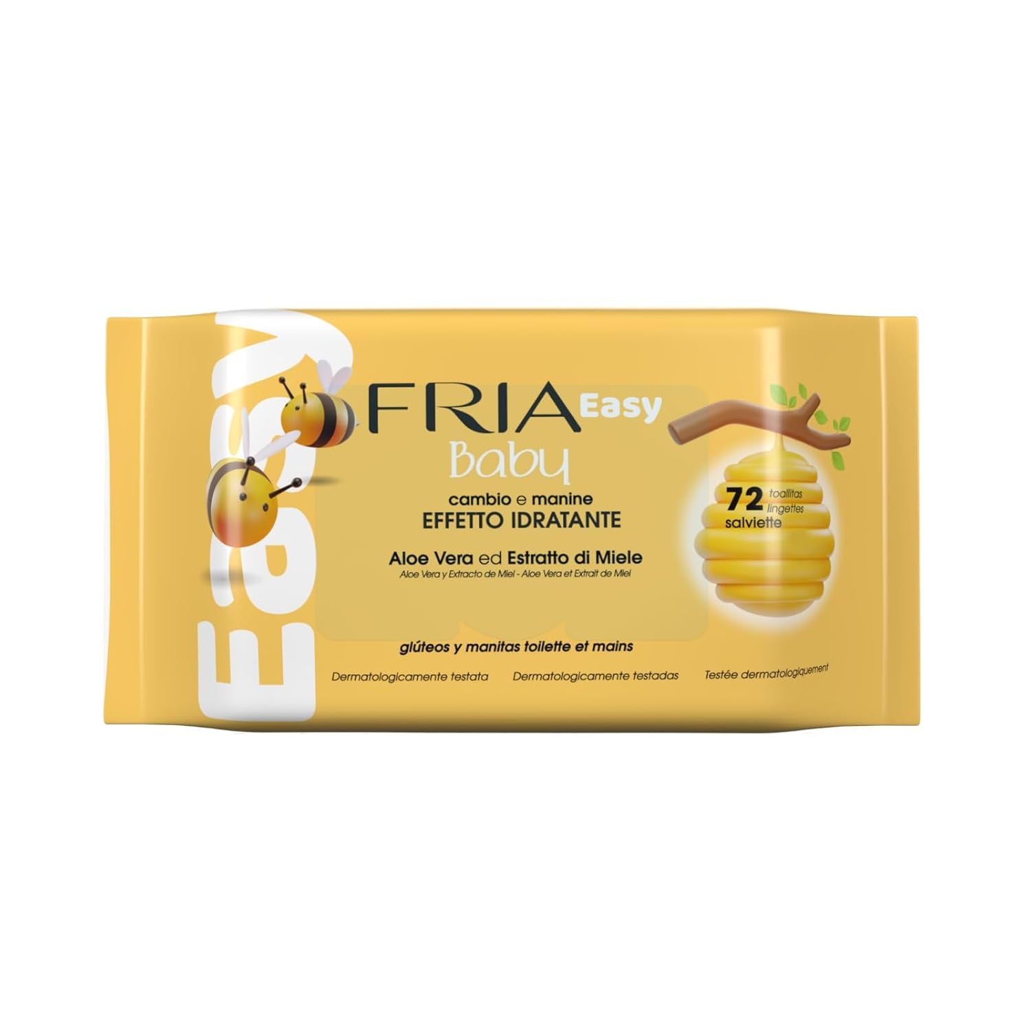 Easy Baby Nedves Törlőkendő Aloe Verával és Mézkivonattal Bőrhidratáló, Bőrgyógyászatilag tesztelt, 20 db törlőkendőt tartalmazó csomag