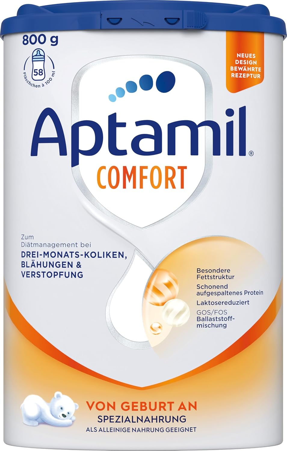 Aptamil Comfort - Különleges tápszer születéstől kezdve - 1 x 800 g