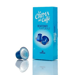 La Crema del Caffè Decaffeinato Naturale, 120 Nespresso-kompatible Koffeinfrei Kaffeekapseln mit Vollmundigen und Ausgewogenen Geschmack und Aroma von Schokolade und Gewürzen