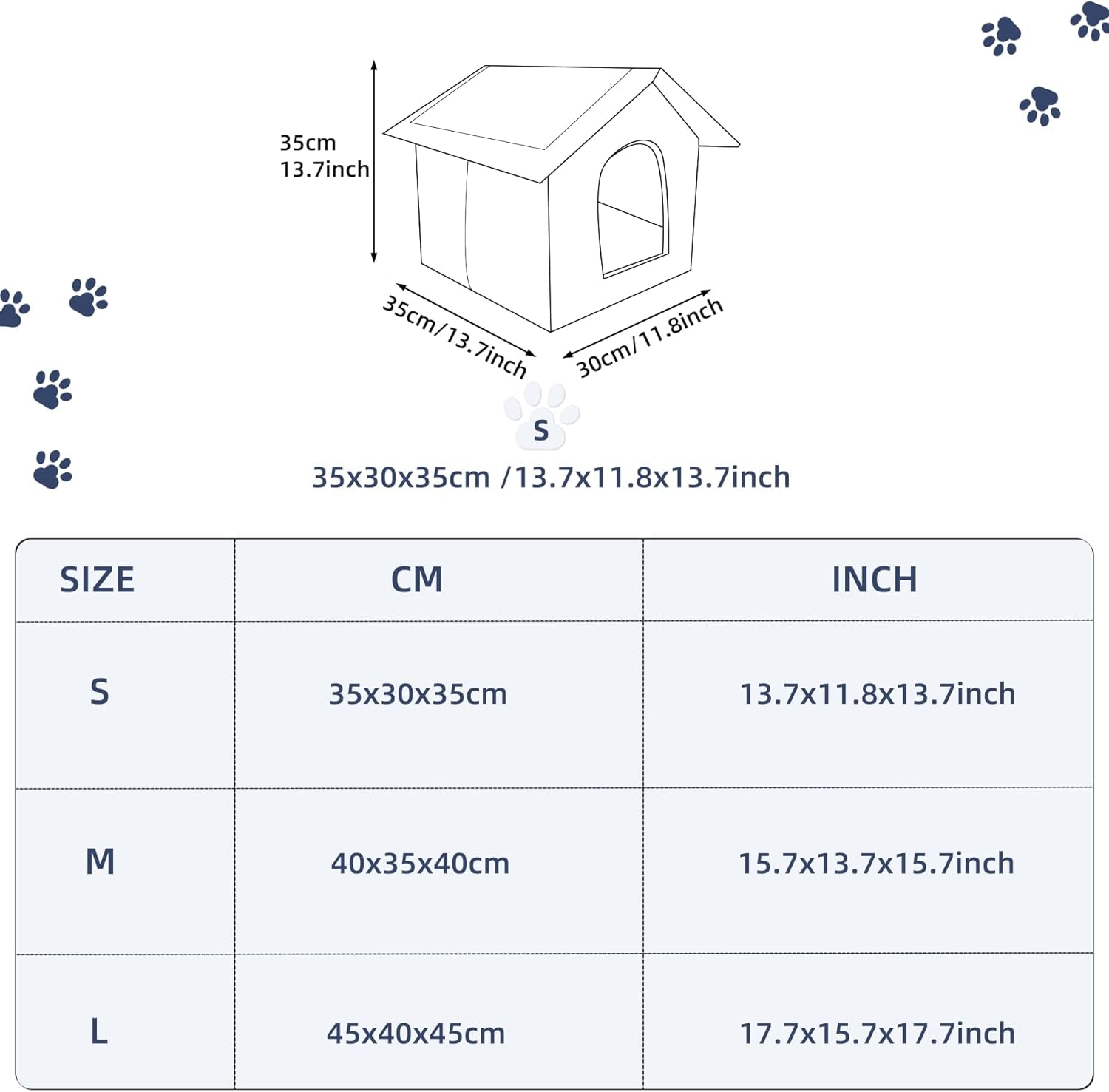 Katzenhaus Für Draußen Winterfest Wasserdicht Wetterfester Katzenhöhle Haustierhaus mit Katzenmatte Warm Hundehöhle Waschbar Hundehaus Tierheim Für Streuner Haustiere 35x30x35cm