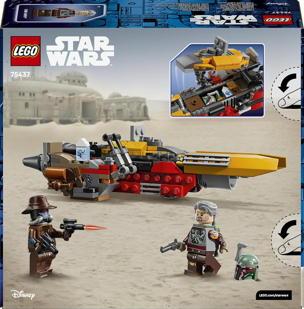 LEGO Star Wars 75437 Cobb Vanths Speeder - inkl. Cobb Vanth & Cad Bane minifigura sowie Blaster & Jetpack - Geschenk für Jungen ab 7 Jahren und Fans von The Mandalorian