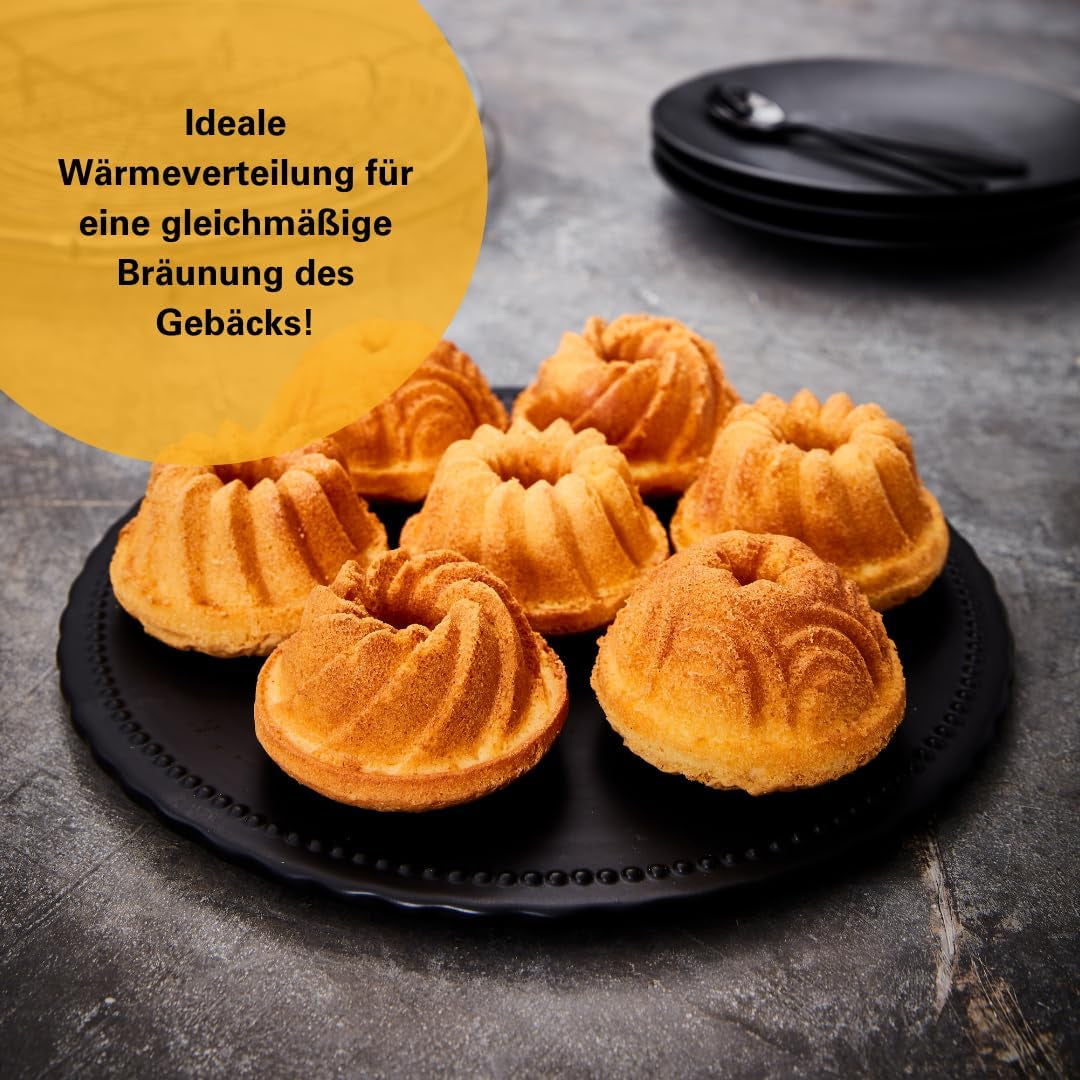 Birkmann, Contoura, Gugelhupfblech Violet, Backform Aus Aluguss, Mit Antihaftbeschichtung Und Rezept, 887077 Sütőformák és tálcák Naty Shop