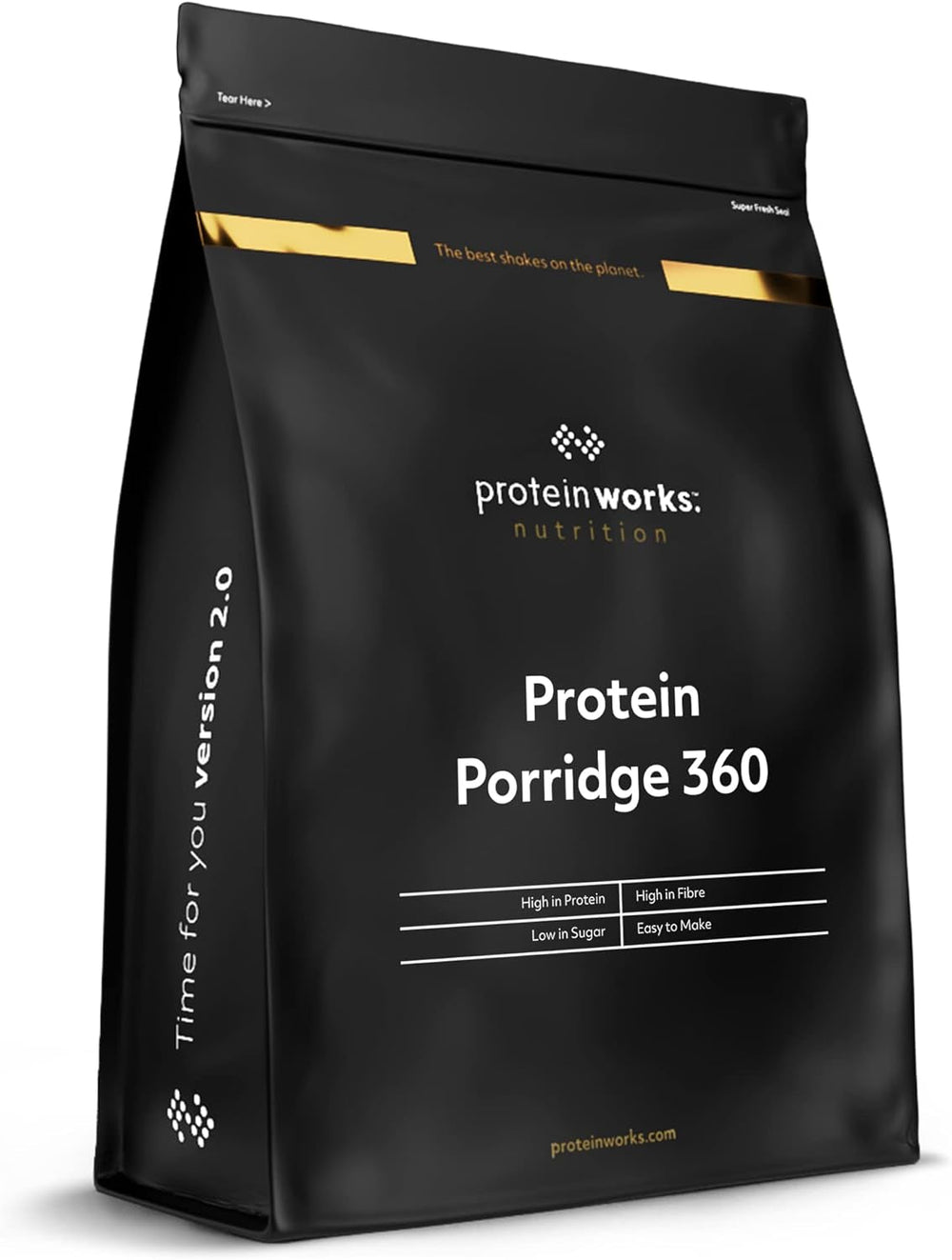 Protein Works - Protein Porridge 360 | Mit Zusätzlichen Vitaminen & Mineralien | Proteinreiches Frühstück | Kalorienarme Haferflocken | 6 Servings | Banane-Schoko-Chip | 500G Cereale Naty Shop