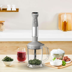 Tefal Quickchef+ 3 az 1-ben XL Stabmixer/Zerkleinerer/Schneebesen, 1000 W, Intuitív Geschwindigkeitsregelung, Turbo-Taste, Powelix-Messer-Technologie, Edelstahl, Grau, HB67MB30 Kitchen Naty Shop