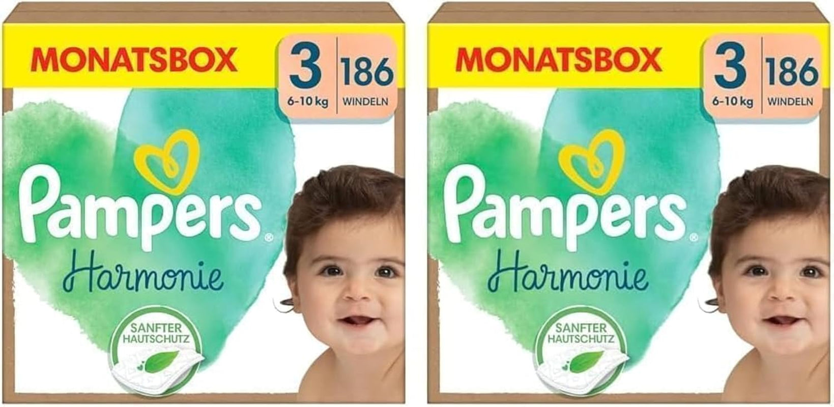 Pampers Harmony pelenka 1-es méret, 180-as pelenka, 2kg-5kg, gyengéd bőrvédelem 100% Pampers védelemmel