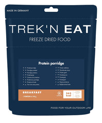 Trek'n Eat Protein Porridge – Magas fehérjetartalmú reggeli a szabadban | Fagyasztva szárított asztal kempingezéshez, túrázáshoz és expedíciókhoz | Töltő, gyorsan elkészíthető, utazáshoz ideális