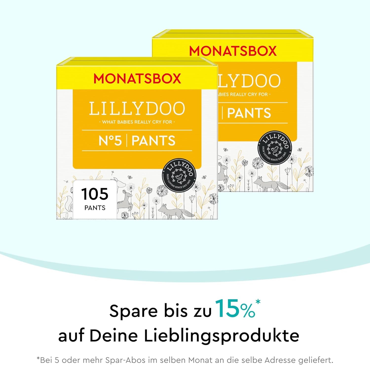 LILLYDOO Skin Friendly Pants 5-ös méret (12-17kg) havi doboz (105 db)