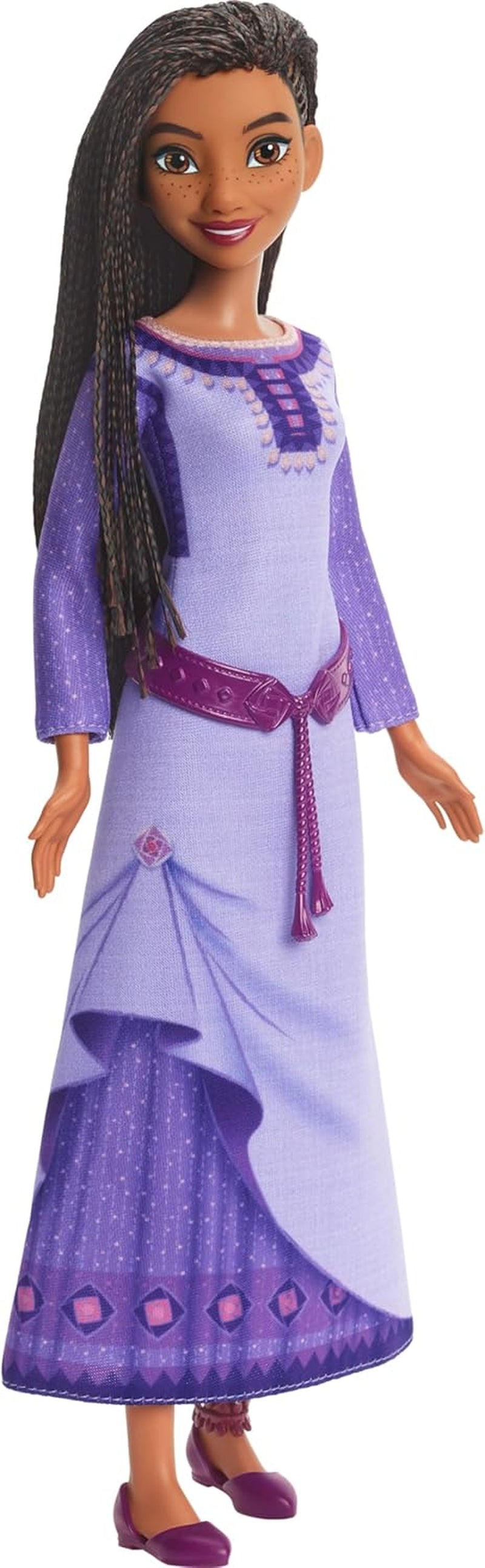 A Mattel Disney Wish Asha, Rosas Modepuppe & Star Figur, beweglich mit abnehmbarem Outfit, "This Wish" angol nyelvű dal.