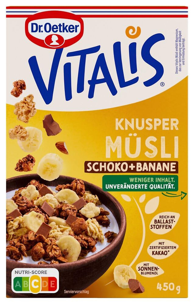 Dr. Oetker Vitalis ropogós mézek: Mézes ropogós müzli reggelire és uzsonnára, 5 csomag (5 x 600 g)