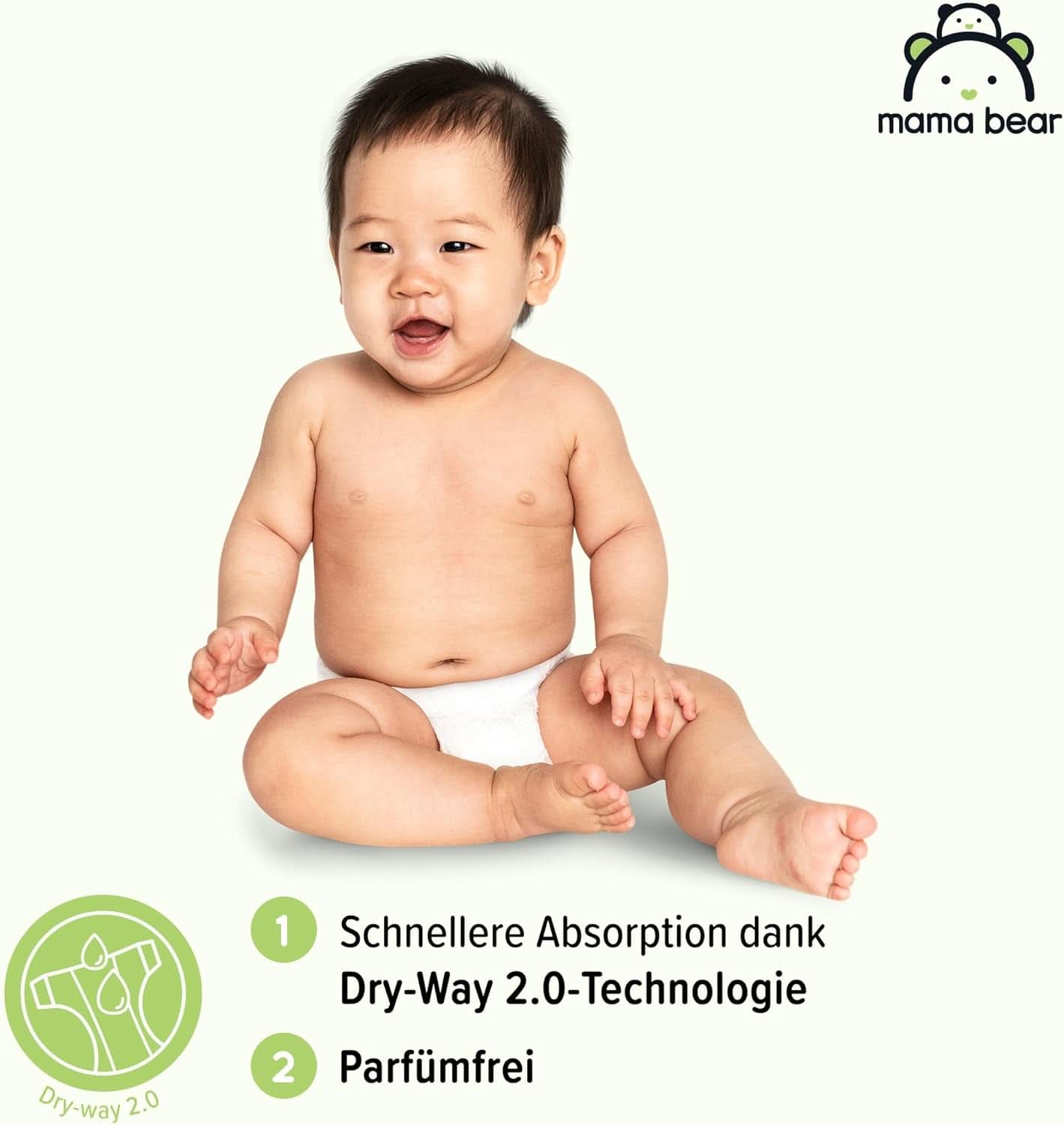 Pelenkák Mama Bear Disney Ultra Dry 4-es méret (8-14 kg), fehér, 84 db (1 csomag) Naty Shop