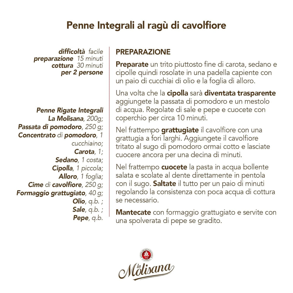 N°20 Penne Régate Integrale Pástétom 500 g - 6 db
