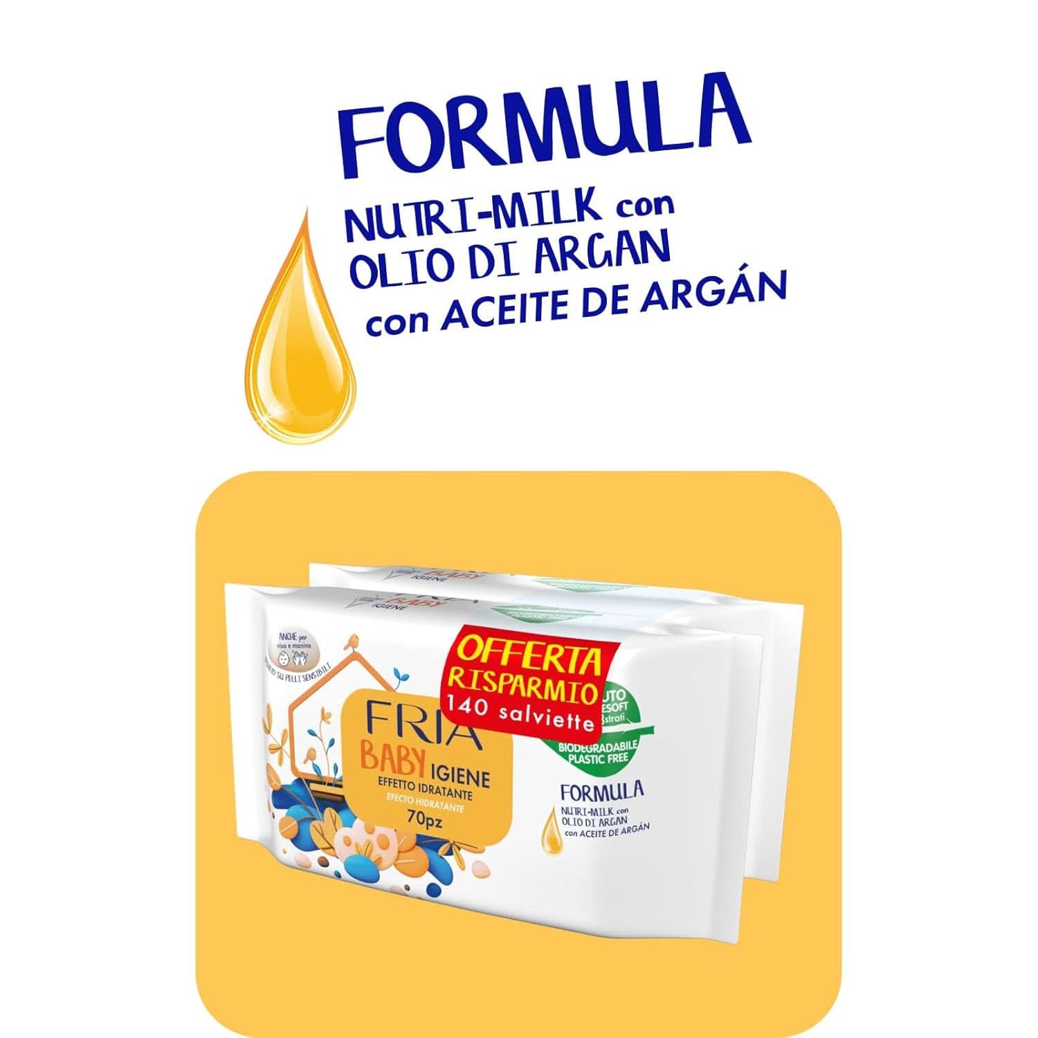 Nedves törlőkendők, 2 db-os csomag (2 x 72 törlőkendő) Baby Wet Wipes Naty Shop