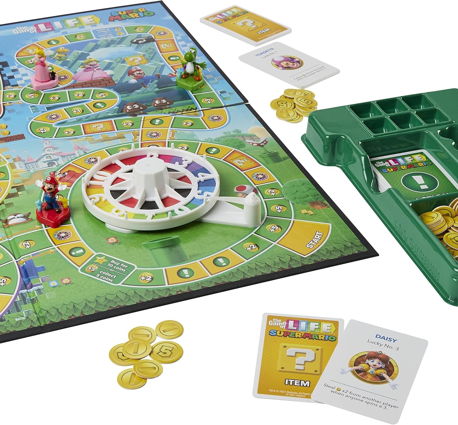 Hasbro The Game of Life Super Mario társasjáték 8 éves kortól, játssz minijátékokat, gyűjts csillagokat és harcolj Bowserrel